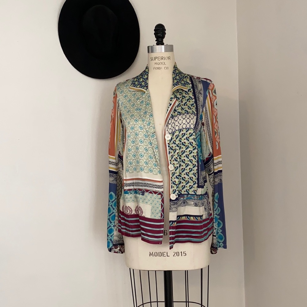 Johnny Was Printed Blazer